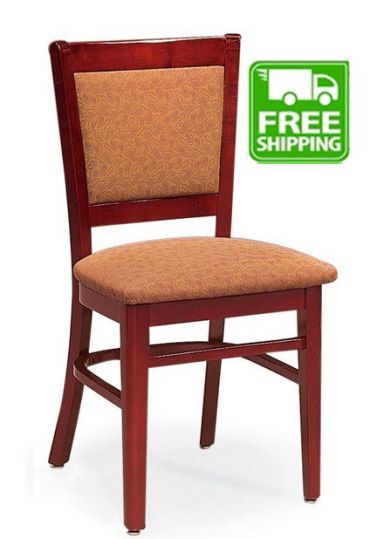 Melrose Wood Frame Chair - Upholstered back/seat