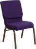 Hercules 18.5" Banquet Chair - Purple Fabric w/ Goldvein Frame