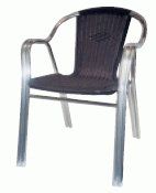 AL-C-Blk Aluminum Outdoor Chair