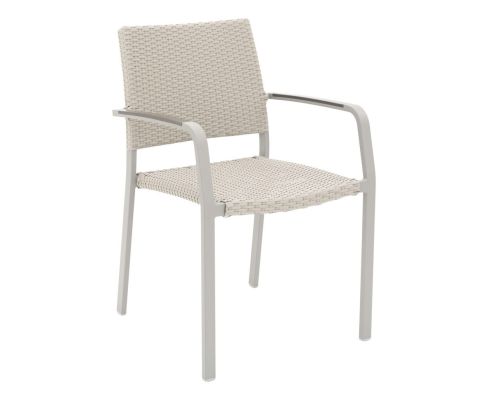 AL-5725A Outdoor Arm Chair - Gray Seat/Back - Gray Frame