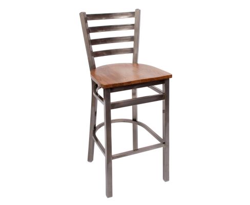 Lima Metal Frame Barstool - Wood Seat