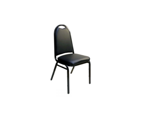 ABC-22 Stackable Chair- Black Frame and Black Vinyl