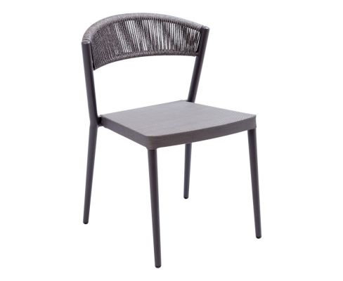 RP-01S Outdoor Restaurant Side Chair - Anthracite/Dark Gray