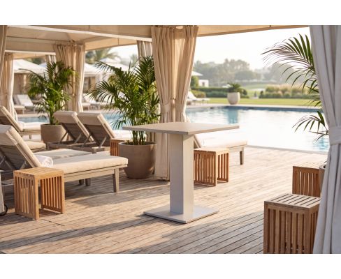 AL-2500 Outdoor Table Base - Silver
