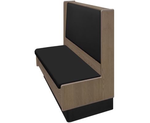 Aristocrat Single Wood Frame Booth - shown in Dove Gray with Black Vinyl
