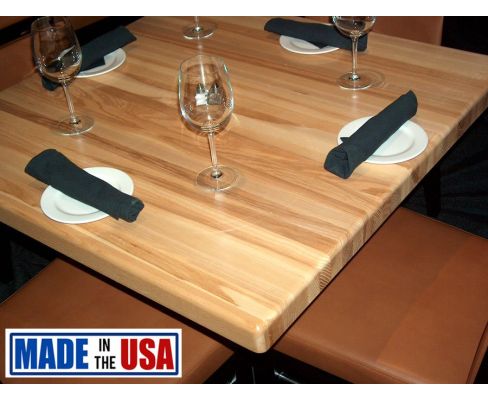 Restaurant Butcher Block Table Top - Square