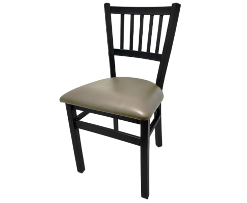 SL2090 Metal Frame Chair - Gunmetal Vinyl Seat