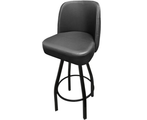 SL8136 Tufted Bucket Barstool - Black Frame & Black Seat