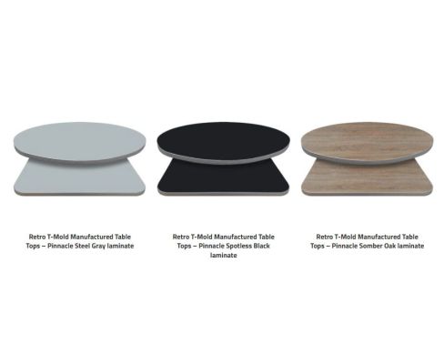 Retro Laminate Table Tops With Rippled Rubber Edge