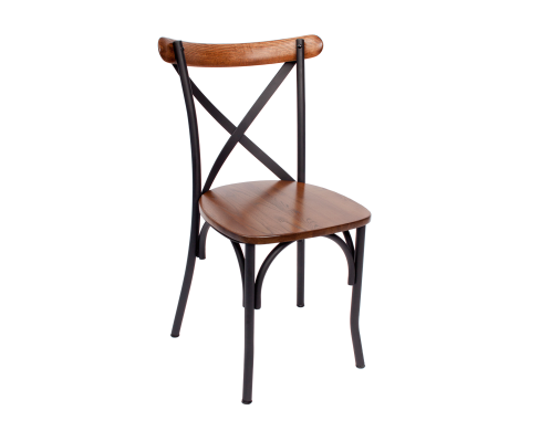 Henry Metal Frame Chair - Autumn Ash Wood Seat