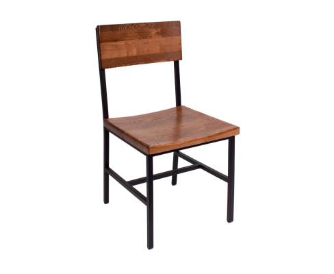 Memphis Metal Frame Chair - Autumn Ash Wood Seat