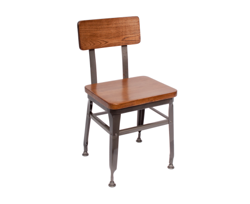Lincoln Metal Frame Chair - Autumn Ash Wood Seat