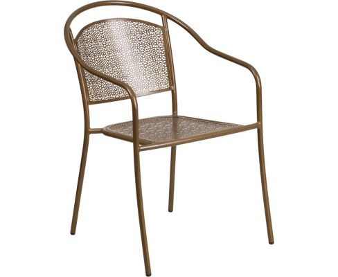 Round Back Outdoor Arm Chair - Gold