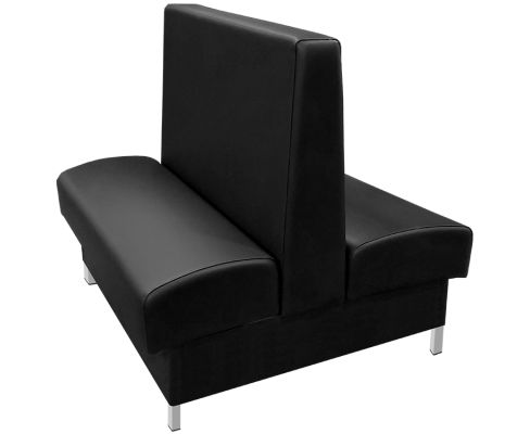 Grove Double Vinyl Booth - Black Vinyl shown