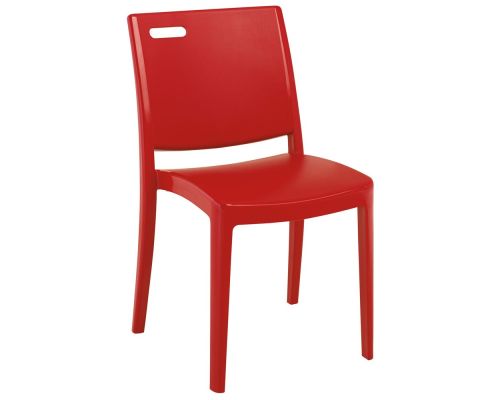 Metro Resin Chair - Apple Red