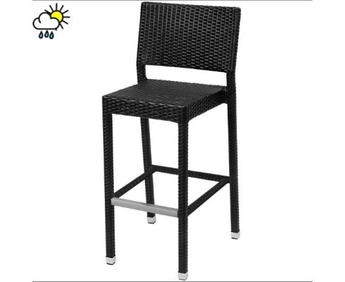 Black Rattan Outdoor Barstool OD-BM-RN