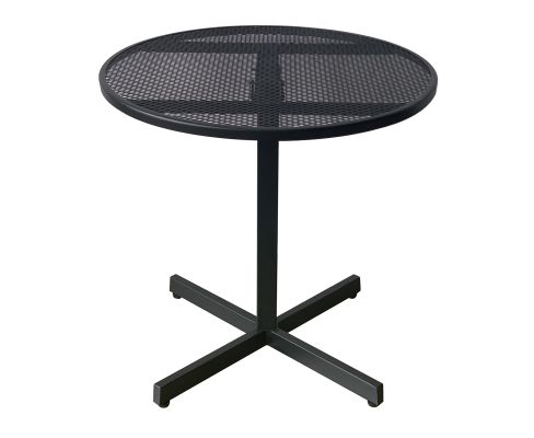 Black Metal Outdoor Folding Table - 30"R