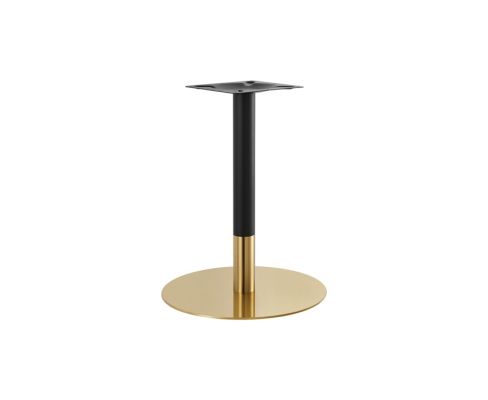Gold and Black Finish Stainless Steel Base - 23" Round, Dining Height