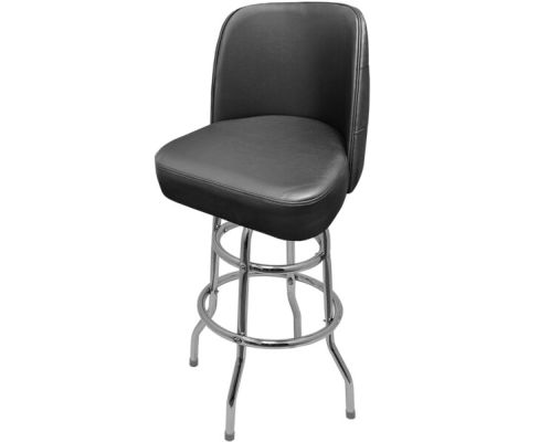 SL8133 Tufted Back Bucket Barstool - Black
