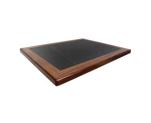 Indoor Black Sintered Stone/Walnut Wood Edge