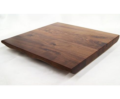 Live Edge Wood Restaurant Table - Black Walnut Plank