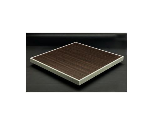 T73 High Pressure Laminate Table Top - Espresso/Silver Frame