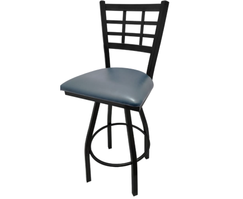 Windowpane Swivel Barstool - Blue Ridge Vinyl Seat