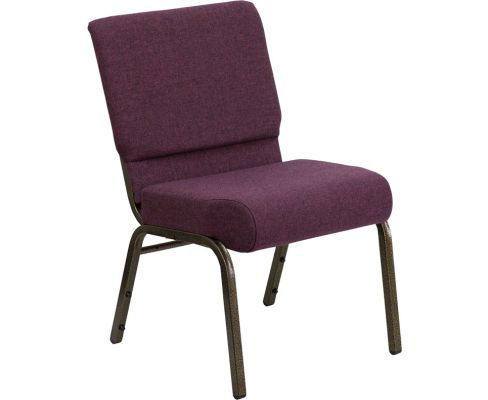 Hercules 21" Banquet Chair - Plum Fabric w/ Goldvein Frame