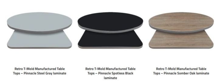 Retro Laminate Table Tops With Rippled Rubber Edge