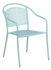 Round Back Outdoor Chair - Steel Blue