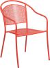 Round Back Outdoor Arm Chair - Coral
