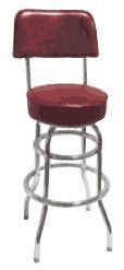 DRB Back Metal Barstool