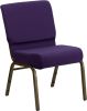 Hercules 21" Banquet Chair - Purple Fabric w/ Goldvein Frame