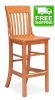 Americana Wood Barstool-Wood Seat