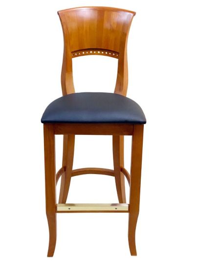 525 Wood Frame Barstool - Oak - Front View