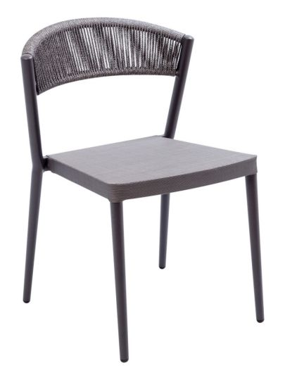 RP-01S Outdoor Restaurant Side Chair - Anthracite/Dark Gray