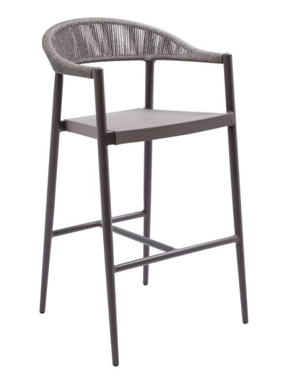 BRP-01 Outdoor Restaurant Bar Stool - Anthracite/Dark Gray
