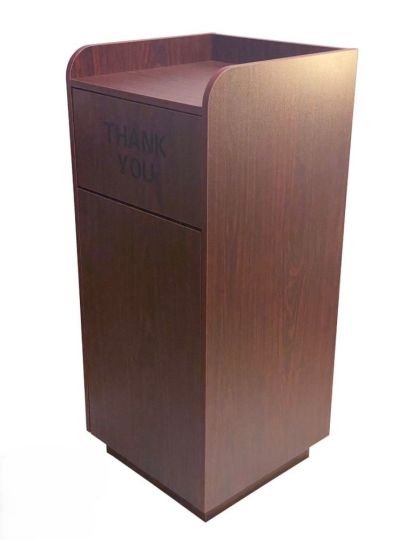 Trash Receptacle - Mahogany