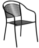 Round Back Outdoor Chair - Black