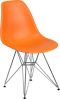 Elon Plastic Chair with Chrome Frame - Orange