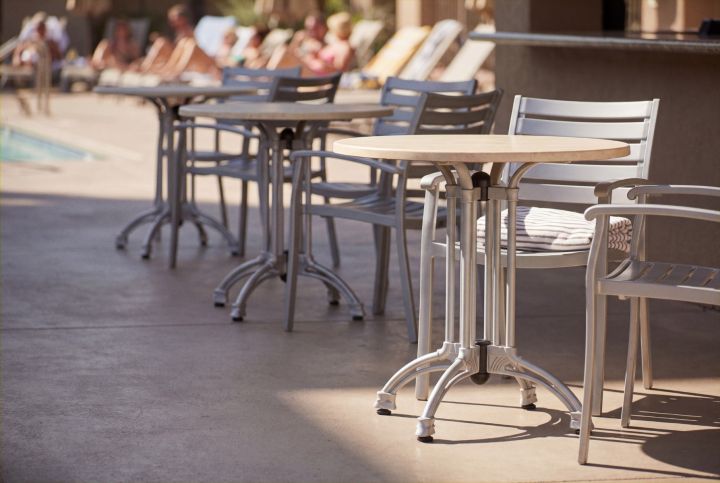 AL-1304 Outdoor Table Base- Silver