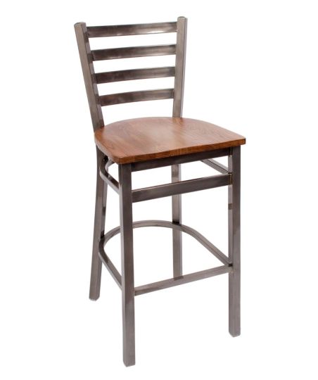 Lima Metal Frame Barstool - Wood Seat