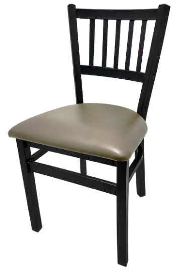 SL2090 Metal Frame Chair - Gunmetal Vinyl Seat