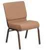 Hercules 21" Banquet Chair - Caramel Fabric/Coppervein Frame