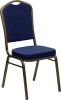 Crown Back Banquet Chair - Navy Dot Fabric w/ Goldvein Frame