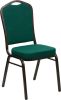 Crown Back Banquet Chair - Green Fabric w/ Goldvein Frame
