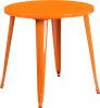 30" Round Metal Table - Orange