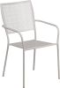 Square Back Outdoor Arm Chair - Light Gray