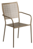 Square Back Outdoor Arm Chair - Gold