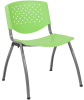 Hercules Perforated Stack Chair - Green w/Gray Frame
